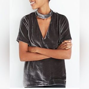 Madewell Velvet Choker Top
